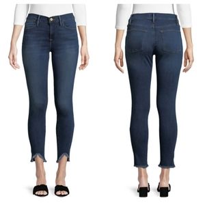 Frame Le Skinny De Jeanne Jeans Raw Triangle Hem
